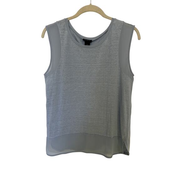 Ann Taylor Linen Blouse Sleeveless Size Medium Fairy Minimalist Boho Classic - Picture 1 of 6